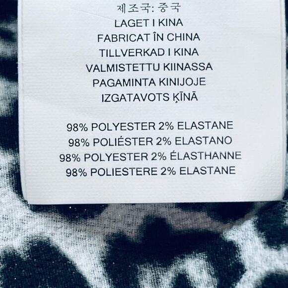 MICHAEL KORS Silver Metallic Animal Print Long Sleeve V-Neck Blouse XS - Picture 12 of 12